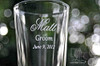 Wedding Party Beer Glass in Choice of Titles