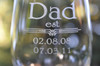 Dad Crystal IPA Closeup with Children's Birthdates by Design Imagery Engraving