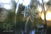 Palm Tree Wine Glass with Engraved Turtle Glass Marker by Design Imagery Engraving