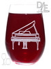 Piano Wine Glass by Design Imagery Engraving