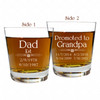 Dad Promoted to Grandpa Crystal Rocks Glass