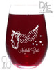 Mardi Gras Personalized Stemless Wine Glass