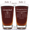 Grandad Promoted to Great Grandfather Pilsner in Font 10 by Design Imagery Engraving