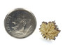 Maple Leaf Earring compared to a Dime for size perspective