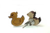 Wooden Ducky Earrings made from Solid Cherrywood on Surgical Steel Posts