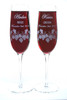 Grape Ivy Vinyard Bride and Broom Flutes