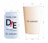 Beer Glass compared to Soda Can Design Imagery Engraving
