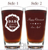 Dad a Daughter's First Hero Retirement Gift Glass by Design Imagery Engraving