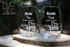 Bride and Groom Wedding Wine Glasses by Design Imagery Engraving