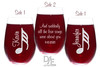 Music Note Personalized Wine Glasses by Design Imagery Engraving