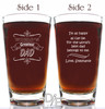 Worlds Greatest Dad Beer Glass by Design Imagery Engraving