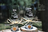 Crystal IPA Wedding Glasses for the Bride and Groom by Design Imagery Engraving