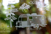 Closeup of Camper in the Woods by Design Imagery Engraving