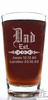 Dad Est Celtic Beer Glass by Design Imagery Engraving
