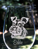 Schnauzer Wine Glass by Design Imagery Engraving