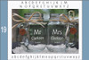 Mr and Mrs Mason Jars with choice of wood charms in a Square Block Font
