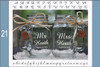 Mr and Mrs Mason Jars with choice of wood charms in a Classic Script Font