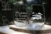 Retirement Wine Glass Camper in Mountains by Design Imagery Engraving