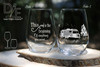 Retirement Wine Glass Camper under Night Sky by Design Imagery Engraving