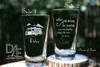 Retirement Beer Glass by Design Imagery Engraving 
Camping in Mountains with choice of wishes for side 2