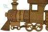 Personalized Wooden Train Ornament Closeup