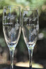 Your set comes with 2 Flutes, initials can be replaces with a first name or Bride and Groom by leaving us notes in special instructions.