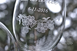 Closeup of Cherryblossom Art by Design Imagery Engraving