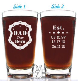 Dad our Hero Pilsner allow for up to 8 dates in numeric format on side 2