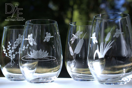 Dragonfly Wine Glass Set by Design Imagery Engraving