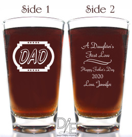 Dad A Daughters First Love Pilsner by Design Imagery Engraving