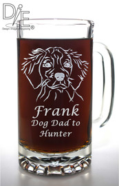 Brittany Spaniel Beer Mug by Design Imagery Engraving