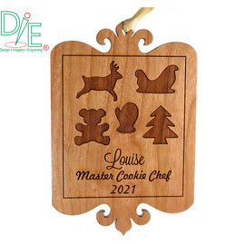 Wooden Cookie Sheet Ornament Personalized