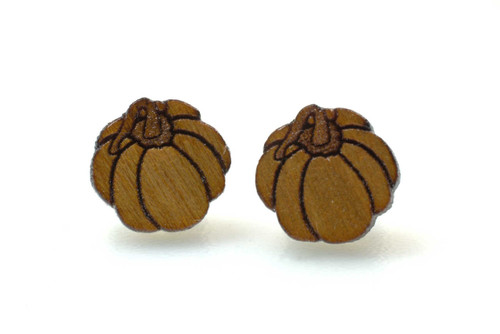 Thanksgiving Pumpkin Earrings by Design Imagery Engraving