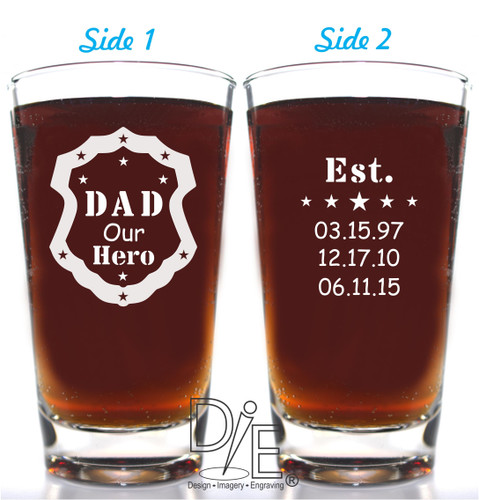 Dad our Hero Pilsner allow for up to 8 dates in numeric format on side 2