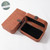 Minimalist Jewelry Box with Earthy Orange Velvet Finish
