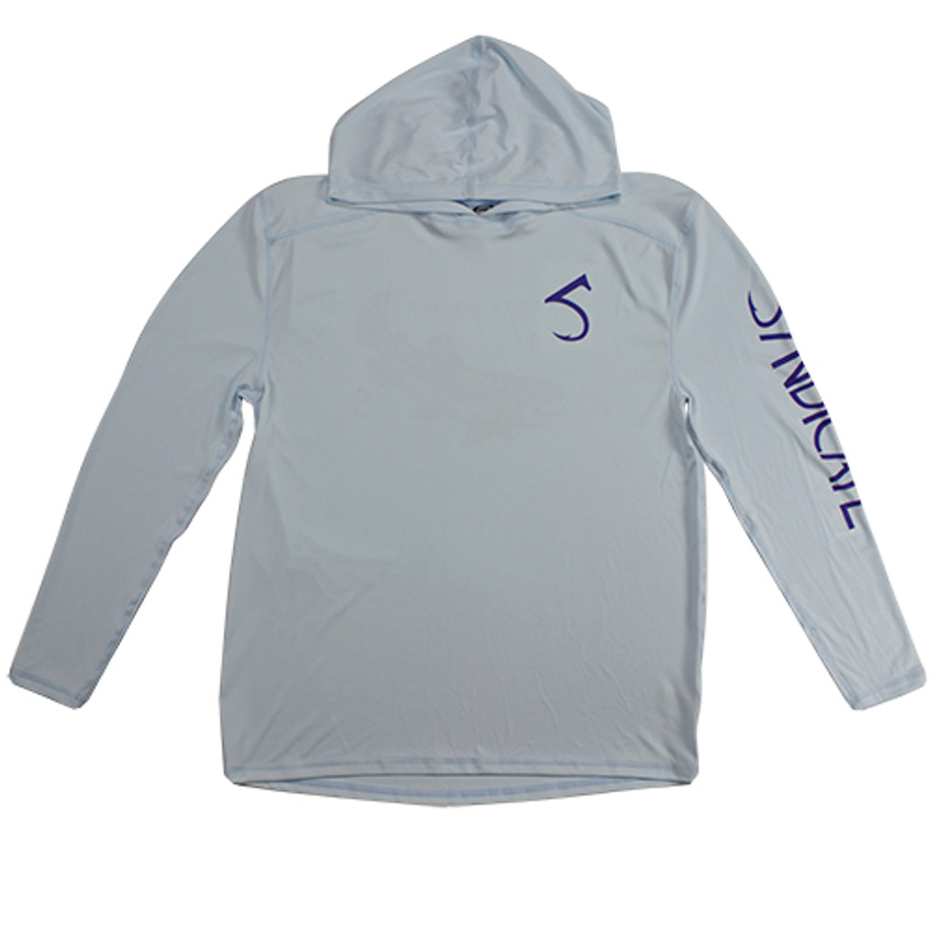 Syndicate Dirty Nympher solar hoody in grey front view
