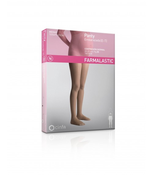 Panty comp normal 140 den embarazada farmalastic negro t-med