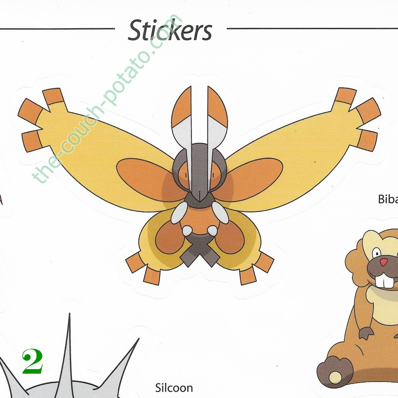 Pokemon Diamond Pearl Stickers Kricketune Mothim Bibarel Silcoon ...