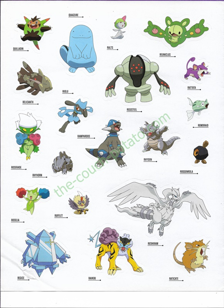 Pokemon Kanto to Kalos Stickers