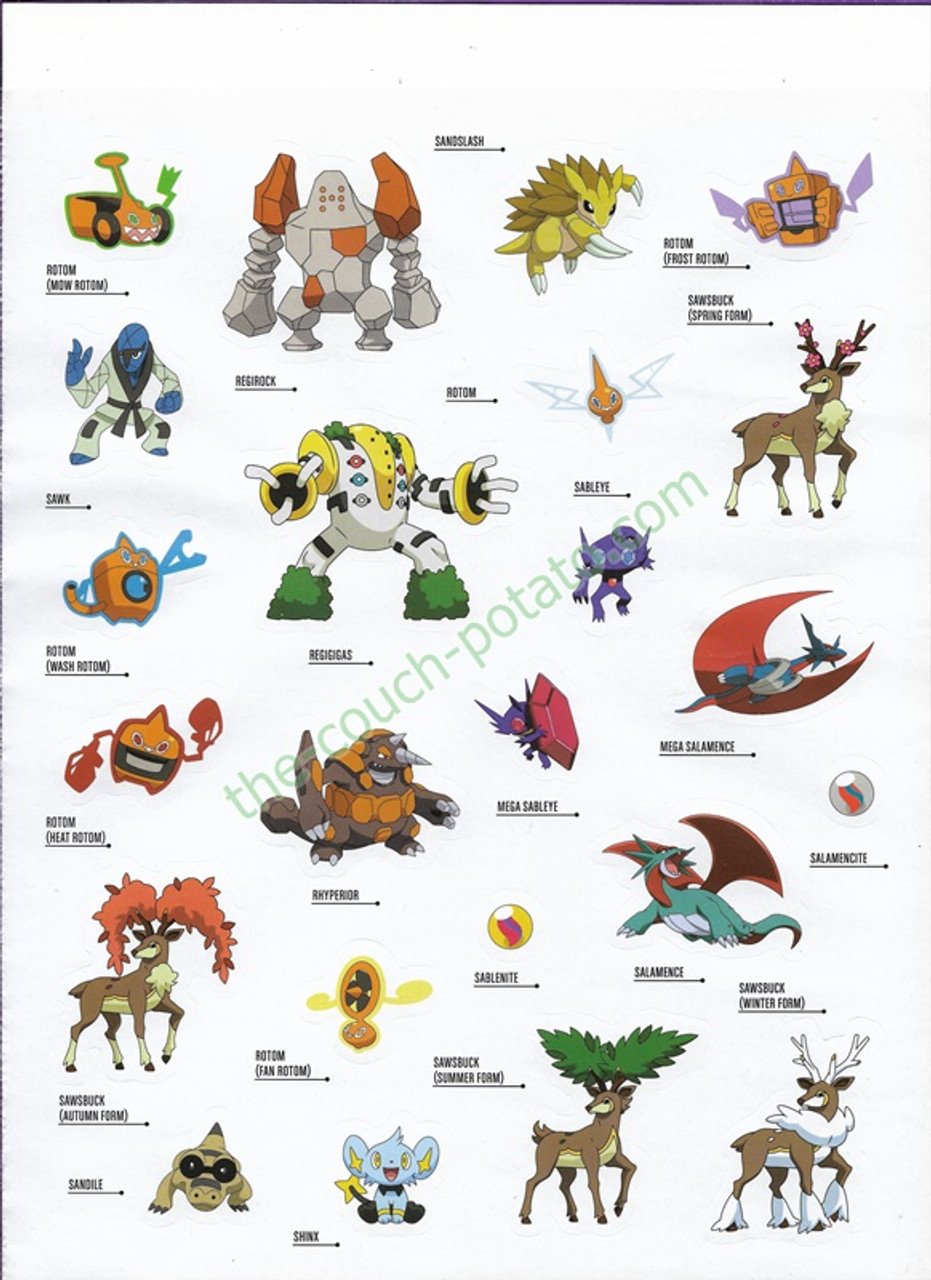 Pokemon Kanto to Kalos Stickers