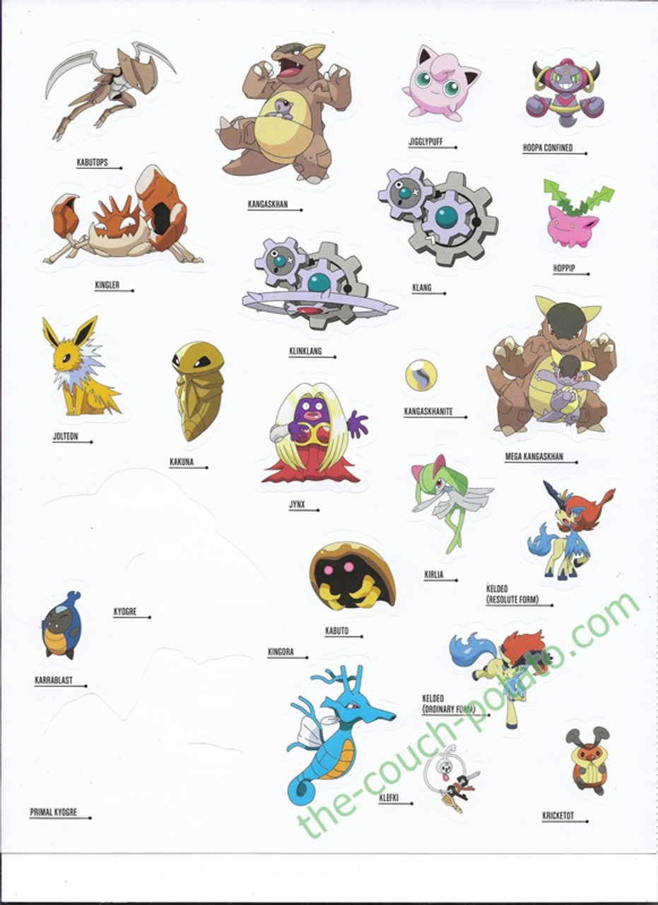 Pokemon Kanto to Kalos Stickers