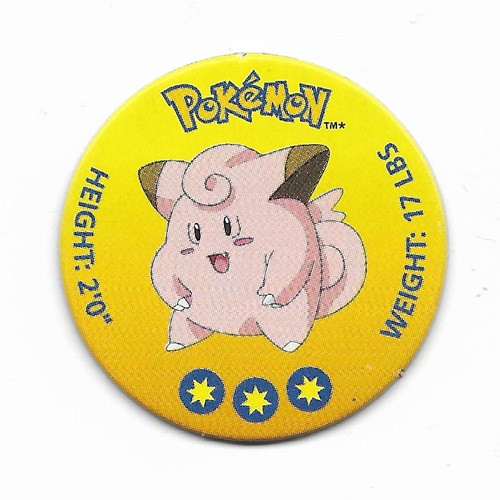 Pokemon Clefairy Battle Disc Pog