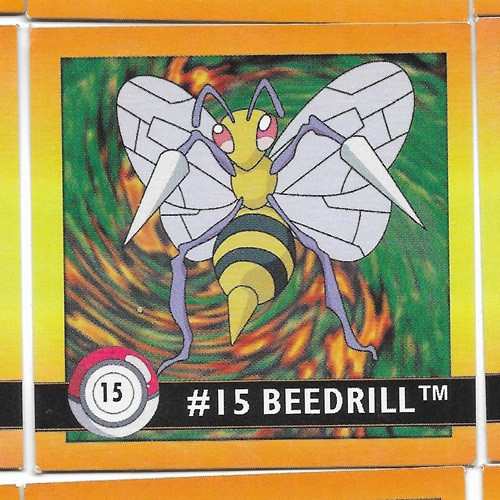 Pokemon Beedrill Square Sticker Artbox 6594-015