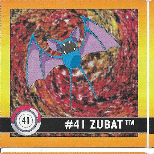 Pokemon Zubat Square Sticker Artbox 6594-041