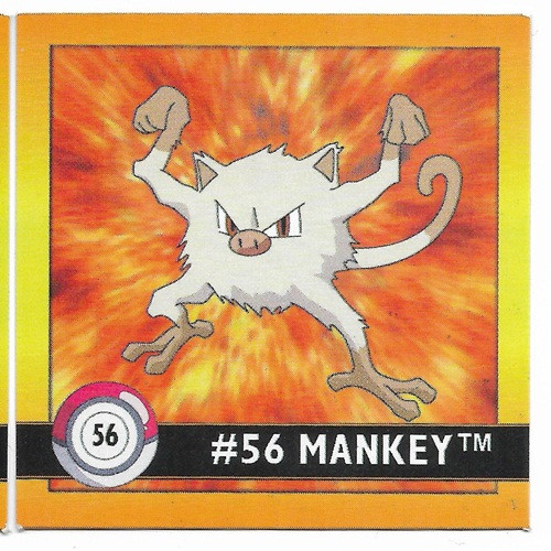 Pokemon Mankey Square Sticker Artbox 6594-056
