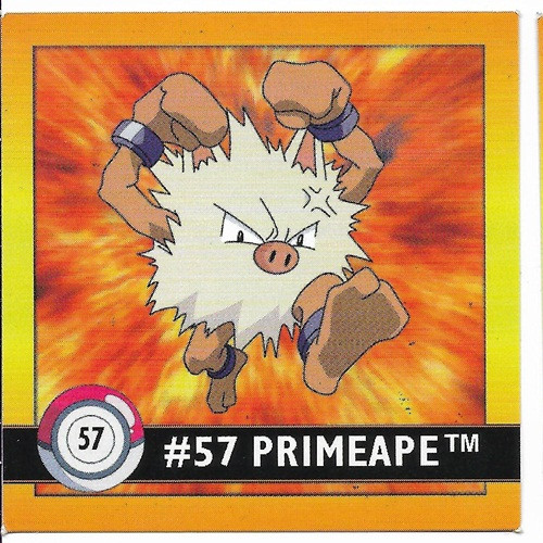Pokemon Primeape Square Sticker Artbox 6594-057