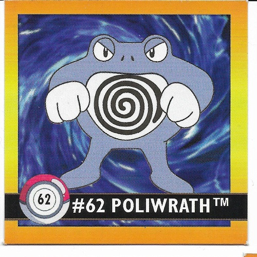 Pokemon Poliwrath Square Sticker Artbox 6594-062