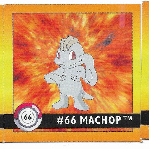 Pokemon Machop Square Sticker Artbox 6594-066