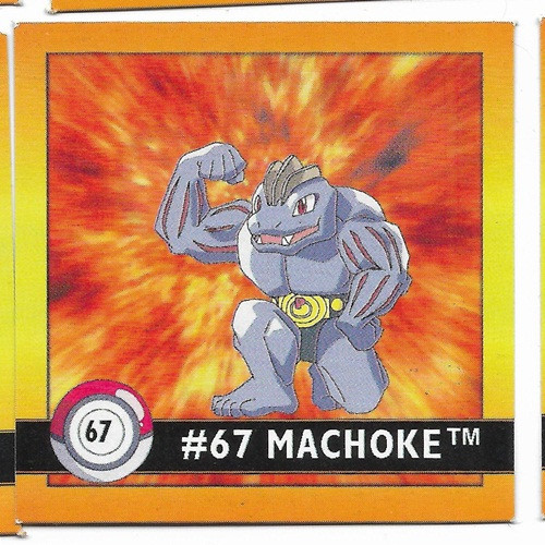 Pokemon Machoke Square Sticker Artbox 6594-067