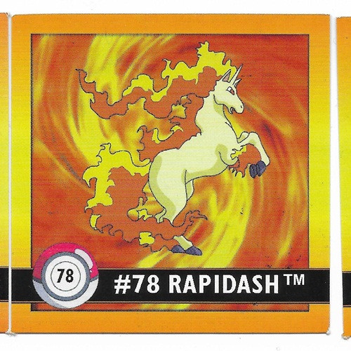 Pokemon Rapidash Square Sticker Artbox 6594-078